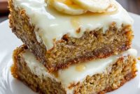 Banana Cake Bars with Cream Cheese Frosting Recipe