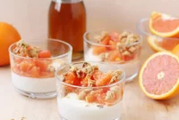 Orange-Maple Panna Cotta with Pecan-Maple Crumble