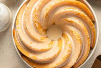 Eggnog Bundt Cake Recipe with Spiced Rum Glaze