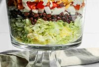 Chopped Wedge Salad with Layered Toppings and Creamy Dressing