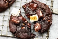 Chewy Chocolate Marshmallow Cookies with Gooey Centers