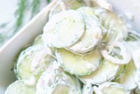 Creamy Cucumber Salad Recipe with Dill and Greek Yogurt