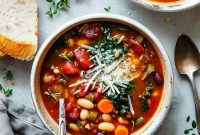 30-Minute White Bean Minestrone Soup Recipe
