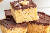 Chocolate Peanut Butter Rice Krispie Bars: Gooey No-Bake Treats