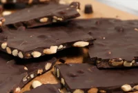 Chocolate Bark with Honey-Glazed Almonds: Crunchy Dark Chocolate Recipe