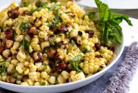 Grilled Corn Salad with Toasted Hazelnuts and Lime Dressing
