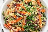 Roasted Vegetable Couscous Salad (Vegan Mediterranean Recipe)
