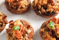 Italian-Style Stuffed Mushrooms with Garlic & Parmesan