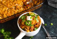 Cheesy Frito Pie Casserole with Chili and Corn Chips