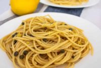 Zesty Lemon Caper Pasta with Garlic and Parmesan