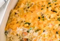 Creamy Chicken Noodle Casserole with Crispy Topping