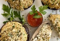 Crab-Stuffed Portobello Mushrooms with Garlic Herb Filling