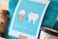 Wisdom Tooth Recovery Gift Basket Ideas with Printable Card