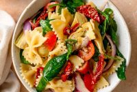 Sun-Dried Tomato, Spinach & Artichoke Pasta Salad Recipe