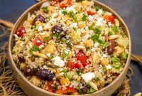 Mediterranean Chickpea and Quinoa Salad with Lemon Herb Dressing
