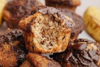 Bakery-Style Chocolate Chunk Banana Muffins Recipe
