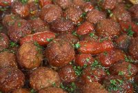 Apricot BBQ Glazed Smoked Meatballs & Little Smokies