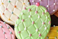 Easter Egg Cookies Topped with Smooth Fondant Decorating Ideas