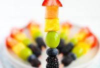 Colorful Rainbow Fruit Skewers Recipe for Parties and Kids