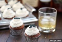 Mocha Cupcakes with Bourbon Brown Sugar Frosting