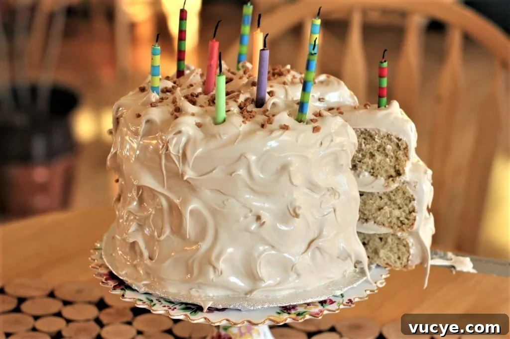 Seven-Minute Frosting Recipe Kids Can Make for Birthday Cakes 2 iced birthday cake with seven minute frosting