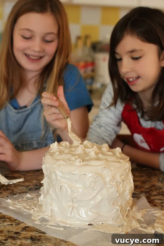 Seven-Minute Frosting Recipe Kids Can Make for Birthday Cakes 8 swirling the seven minute frosting