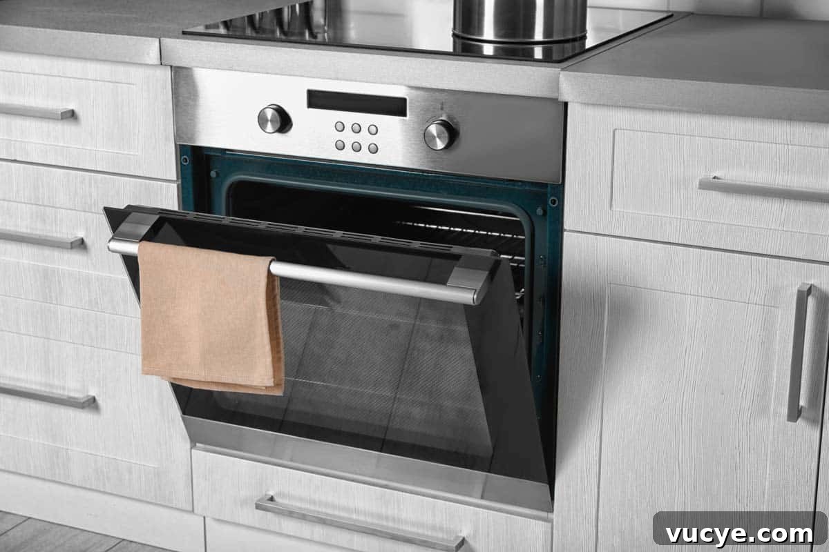 oven with door open