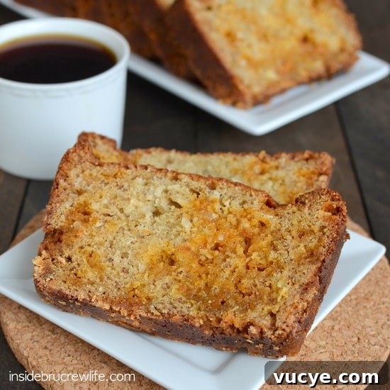 Coconut Butterscotch Banana Bread - coconut and butterscotch adds a fun twist to the classic banana bread