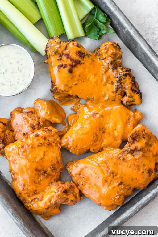 Air fryer buffalo chicken thighs