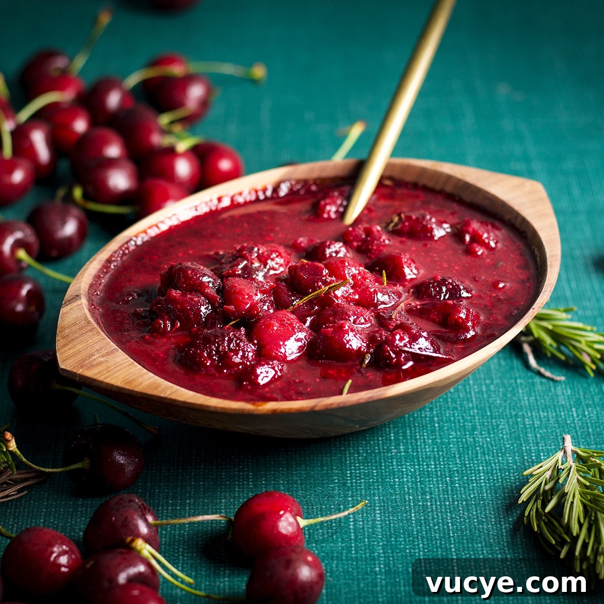 Perfect Roast Chicken: Two Foolproof Oven Methods 9 A wooden bowl filled with savory cherry sauce.