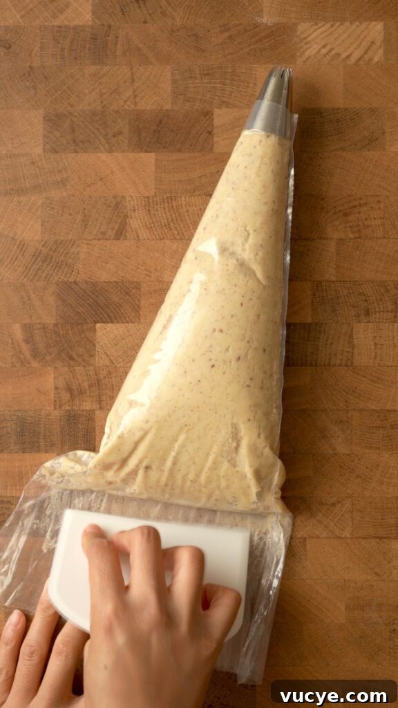 Filling piping bag