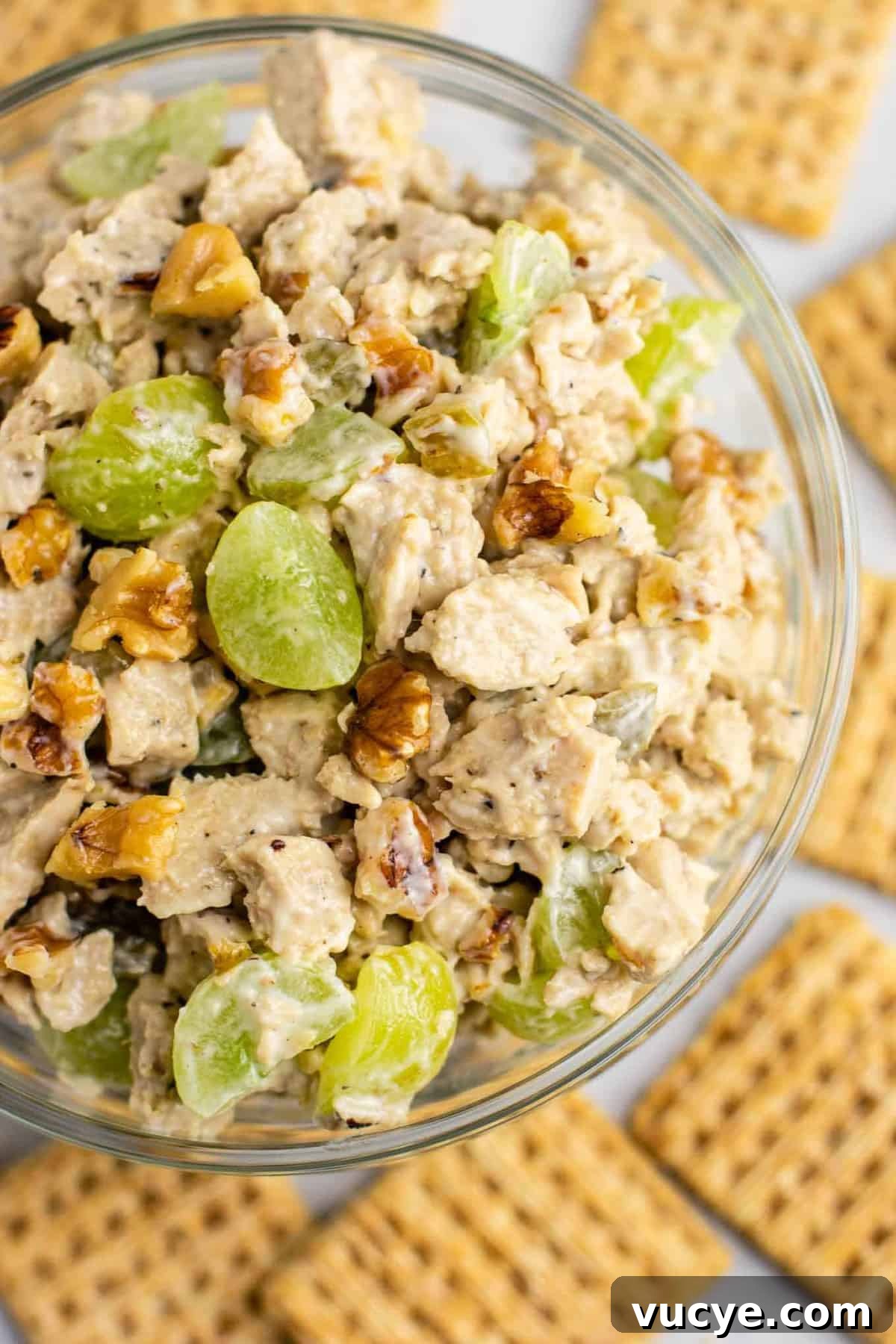 25 Top Vegan Recipes for Every Meal 13 Vegan chicken salad with grapes and pecans.