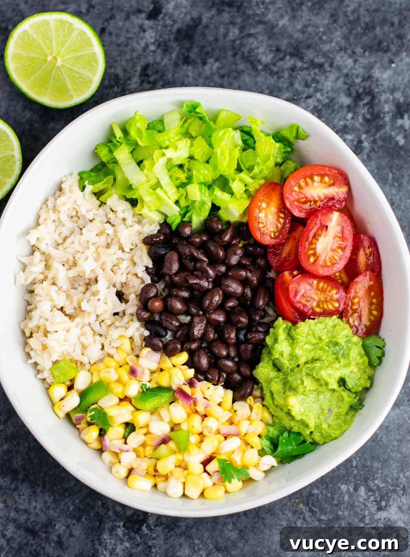 25 Top Vegan Recipes for Every Meal 7 best vegan recipes - Vegan burrito bowl recipe with homemade fresh corn salsa and guacamole.