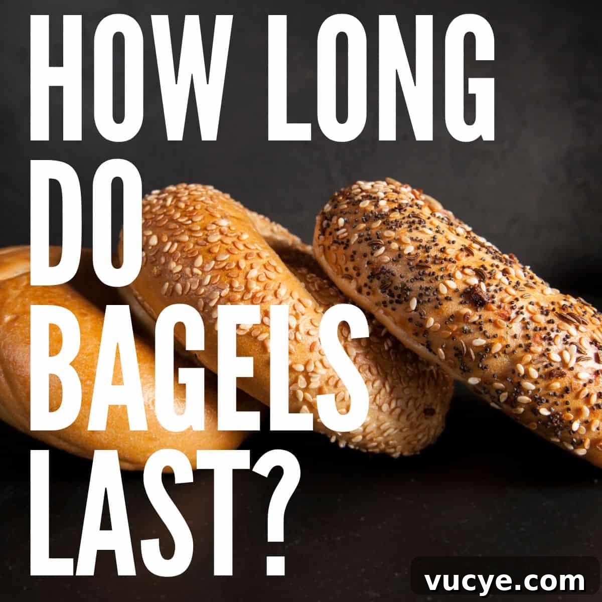 How Long Do Bagels Stay Fresh — Storage & Shelf Life Guide 2 Three bagels with overlaying text