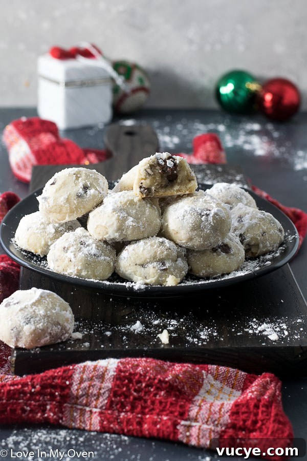 chocolate chip snowball cookies