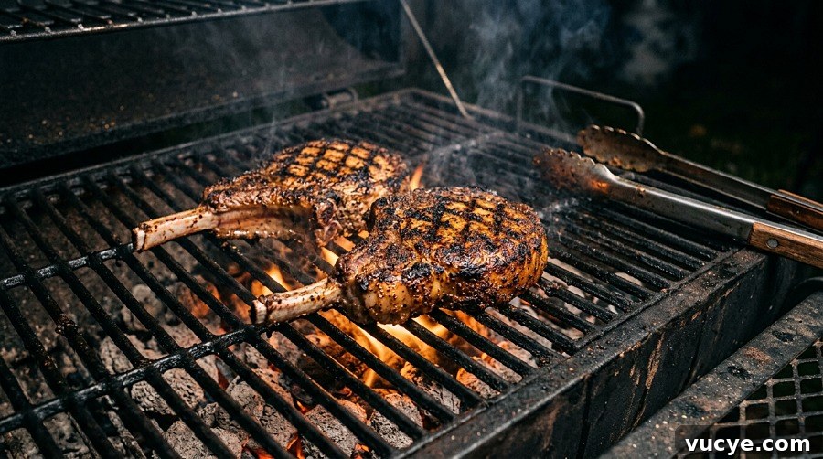 Grilled BBQ Pork Chops with Dry Rub