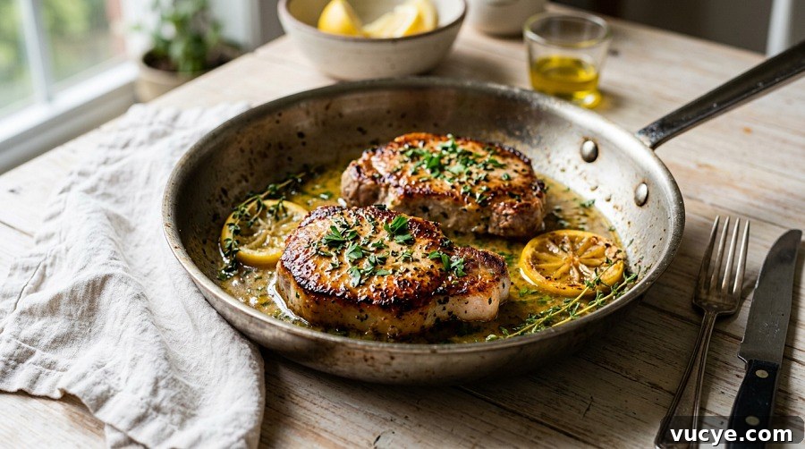 Lemon Herb Pan-Seared Pork Chops