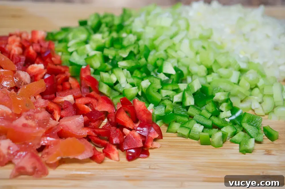 Chopped vegetables