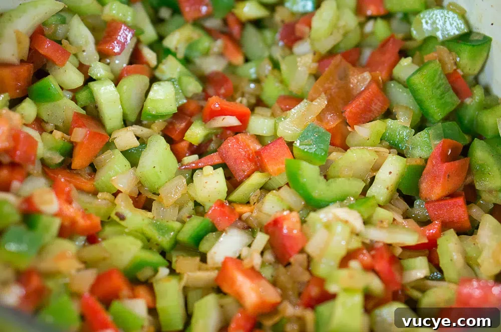 Sautéing vegetables in a pan