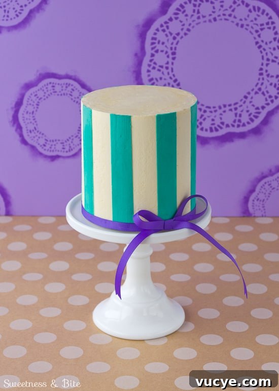 Buttercream Stripe Techniques: Part 2 Tutorial 16 Perfect Buttercream Stripes Cake {Tutorial}