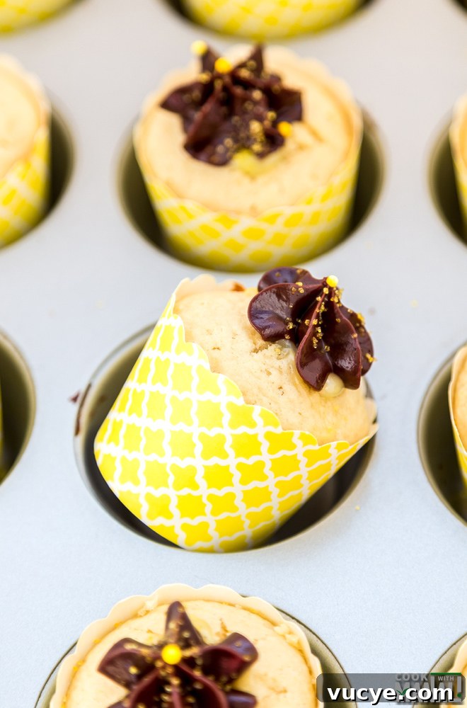 Lemon Curd Cupcakes With Chocolate Ganache