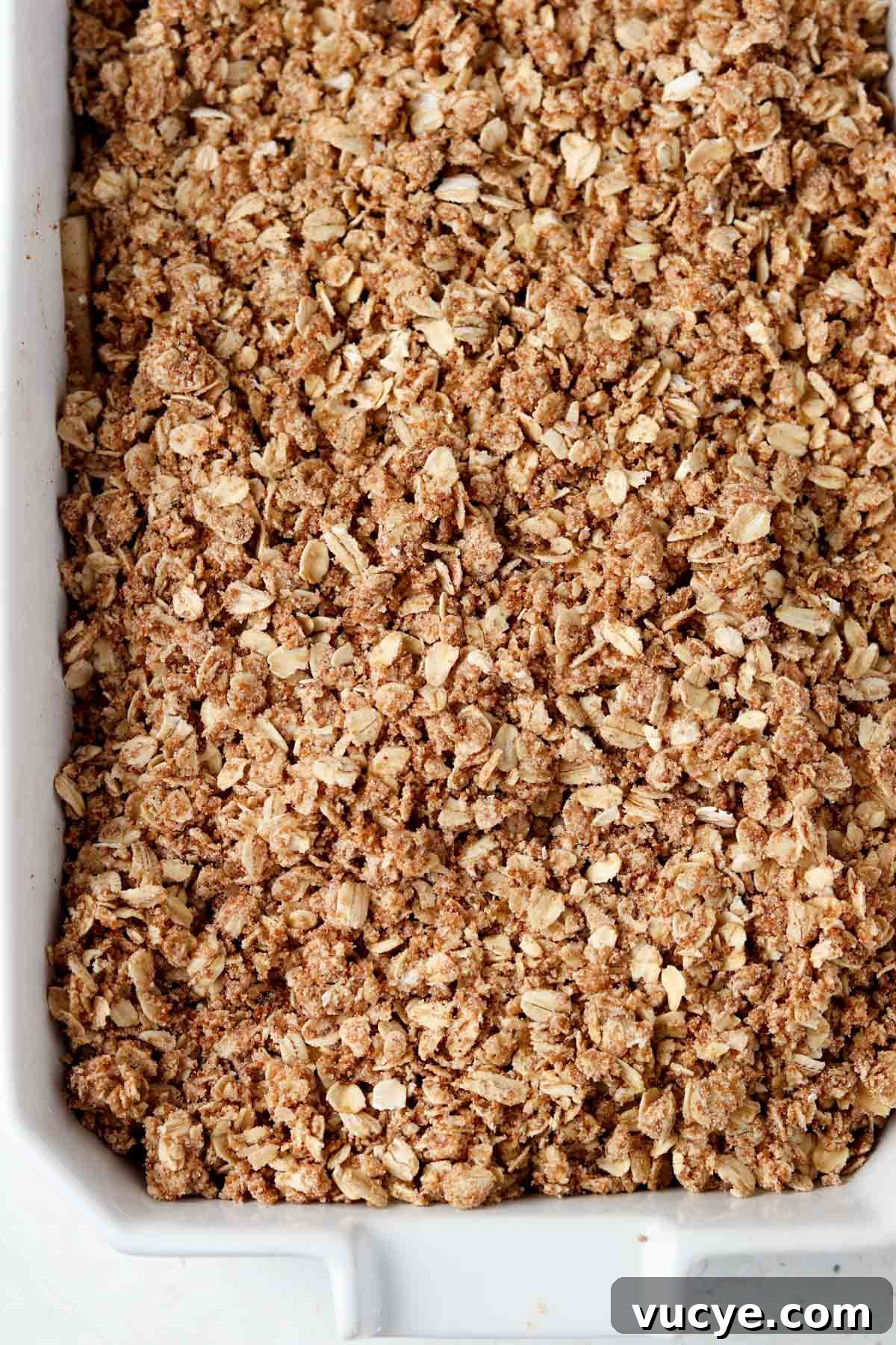 Apple and Blueberry Crumble Recipe: Light, Fruity Dessert Guide 8 Oat topping on top of the blueberries and apples.