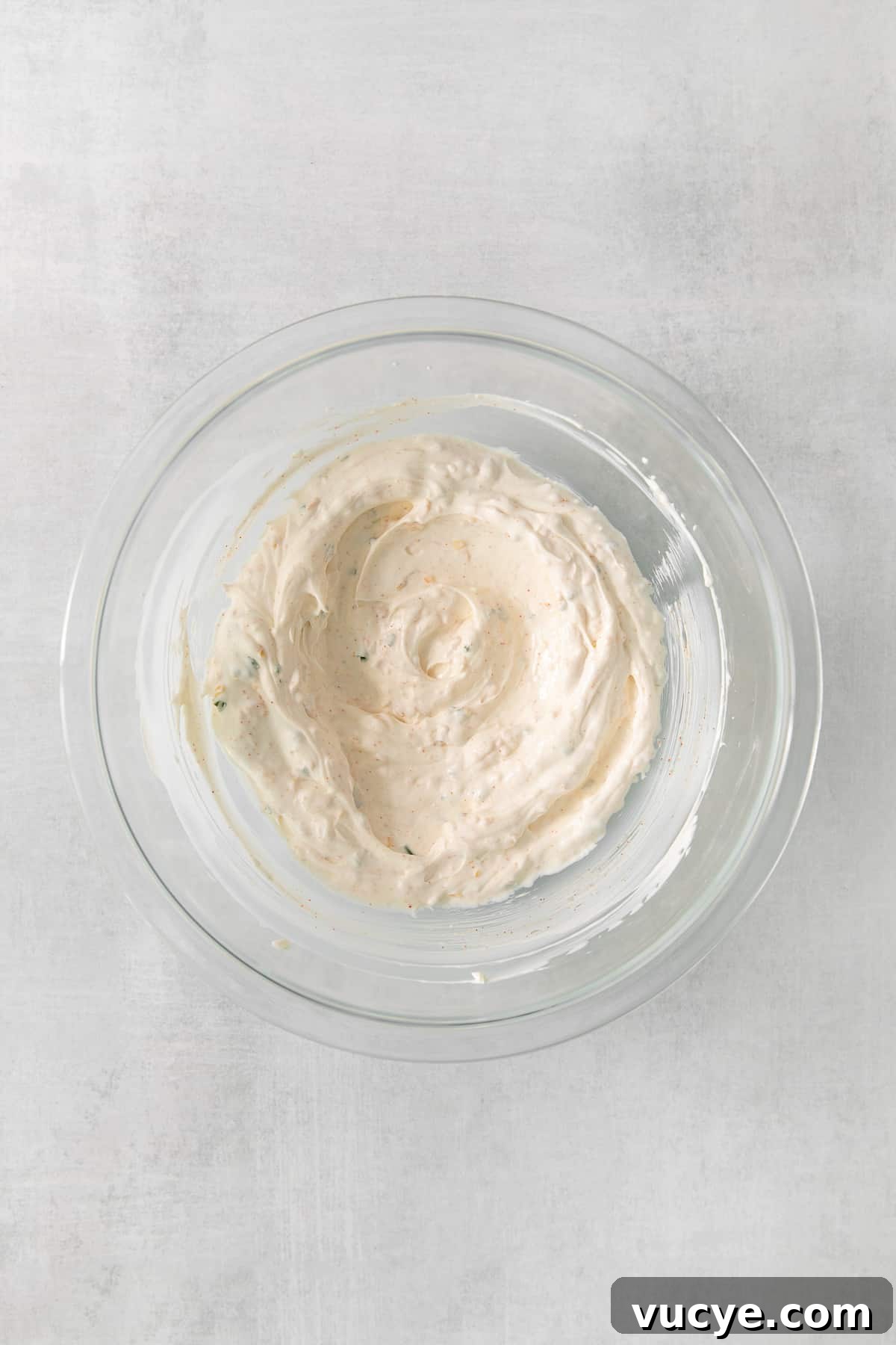 Chip dip in a bowl.