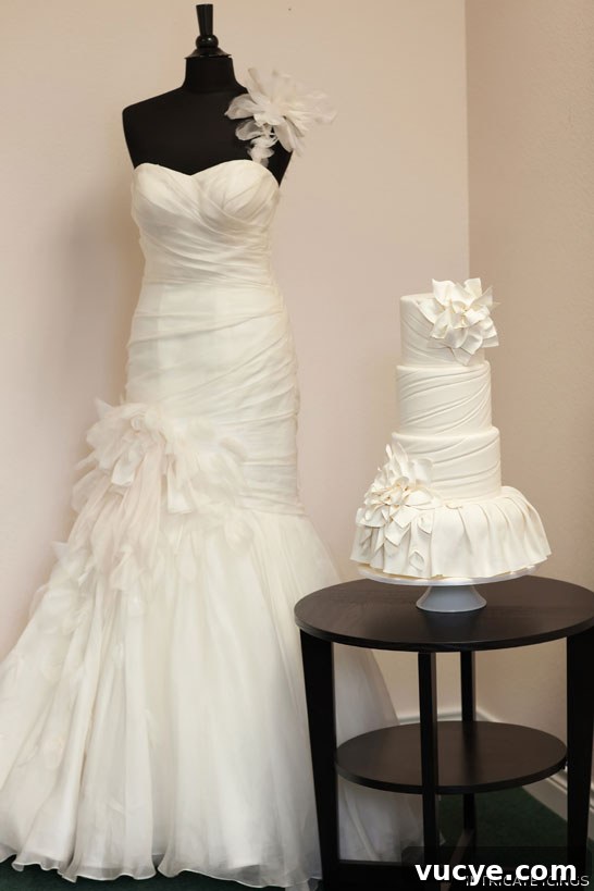 Transform Your Wedding Dress into a Stunning Keepsake Cake Topper 4 Fashion Inspired Cake by Intricate Icings | TheCakeBlog.com