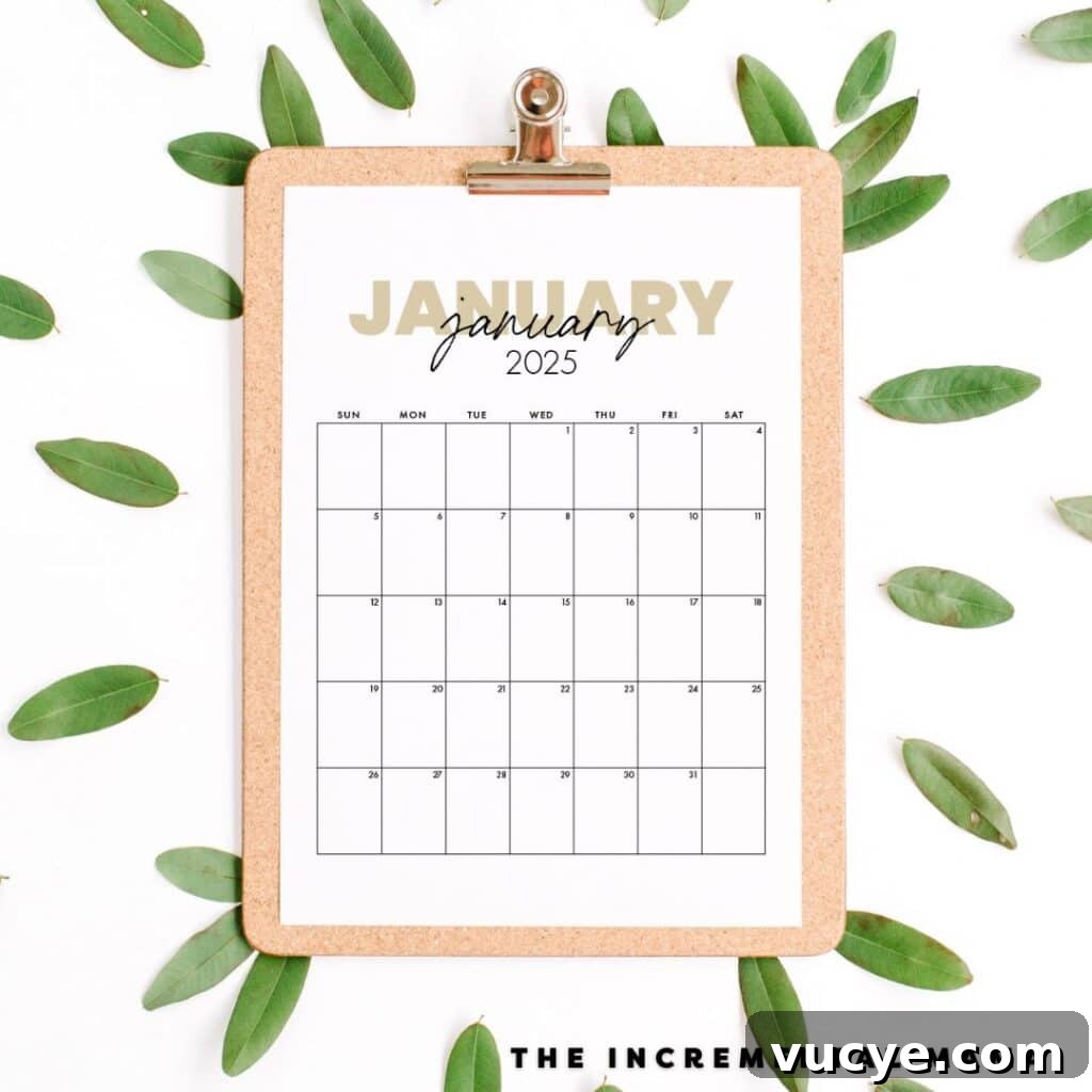 Printable 2025 Monthly Calendar PDFs – January to December 5 january 2025 monthly calendar printable