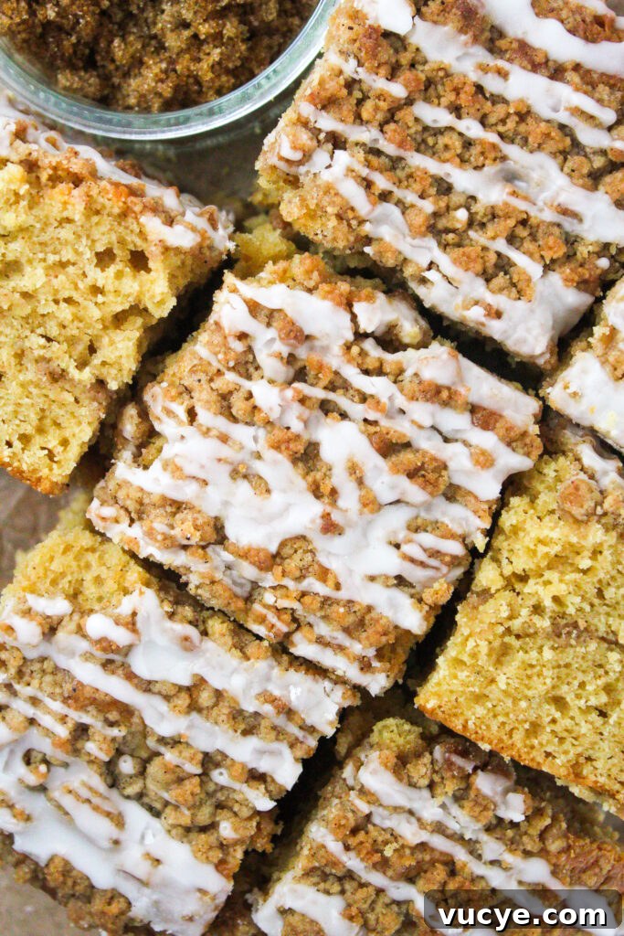 Brown Butter Coffee Cake Recipe with Crispy Crumb Topping 3 Coffee cake closeup