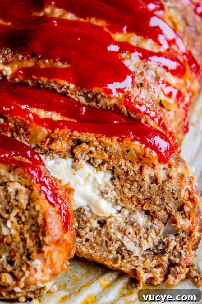 Cream Cheese Stuffed Meatloaf cream cheese stuffed meatloaf with ketchup