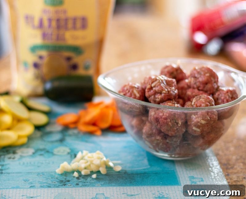 Keto Meatball Minestrone Soup Recipe — Low-Carb Comfort Bowl 4 Making the metaballs