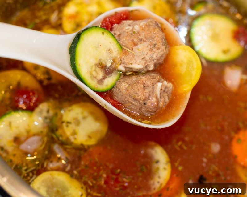 Keto Meatball Minestrone Soup Recipe — Low-Carb Comfort Bowl 6 Keto Meatball Minestrone soup in the IP