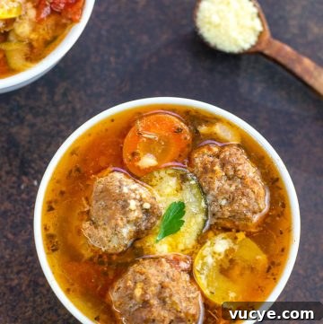 Keto Meatball Minestrone Soup